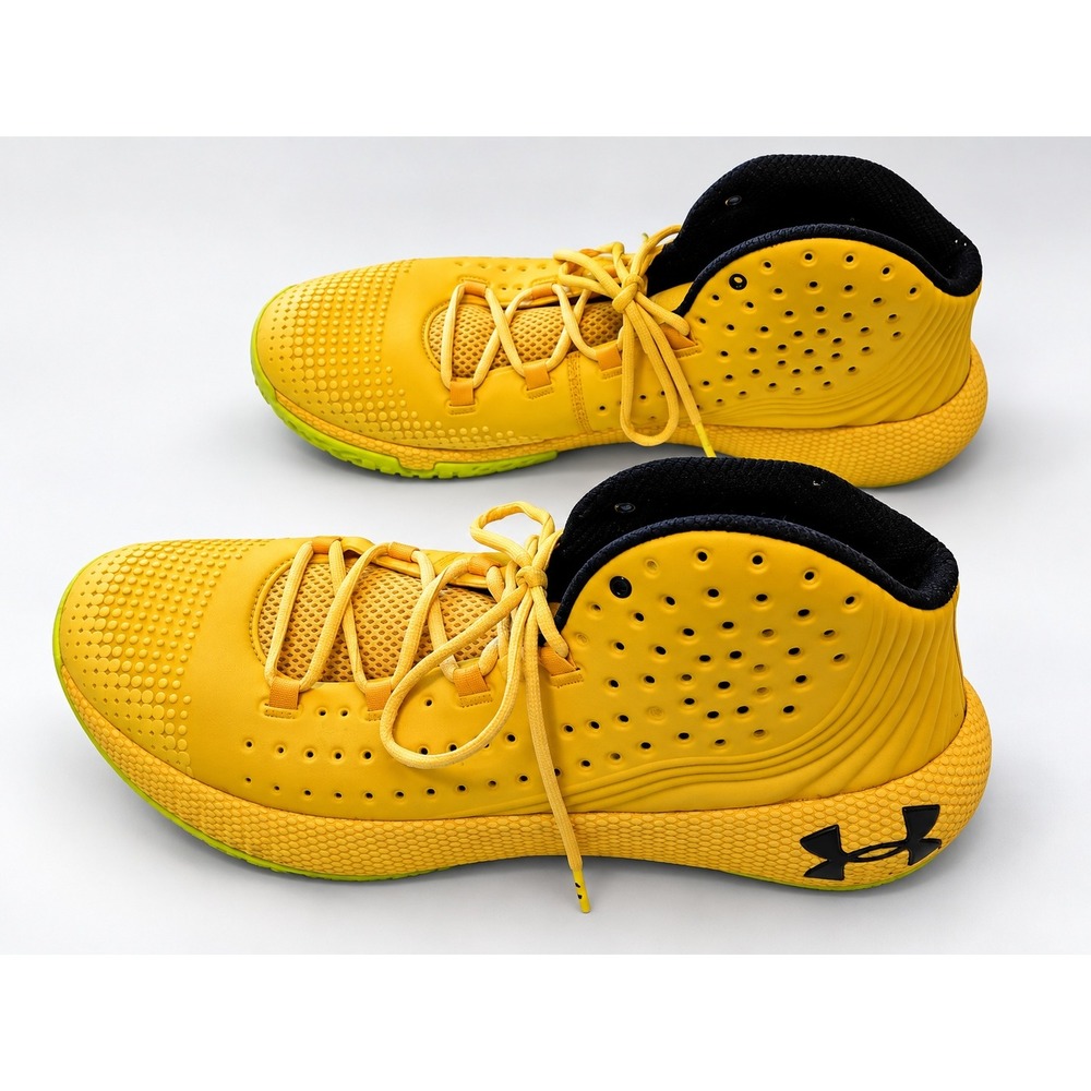 Under Armour HOVR Havoc 2 Mens Basketball Shoes Yellow Black 3022050-701 Size 16